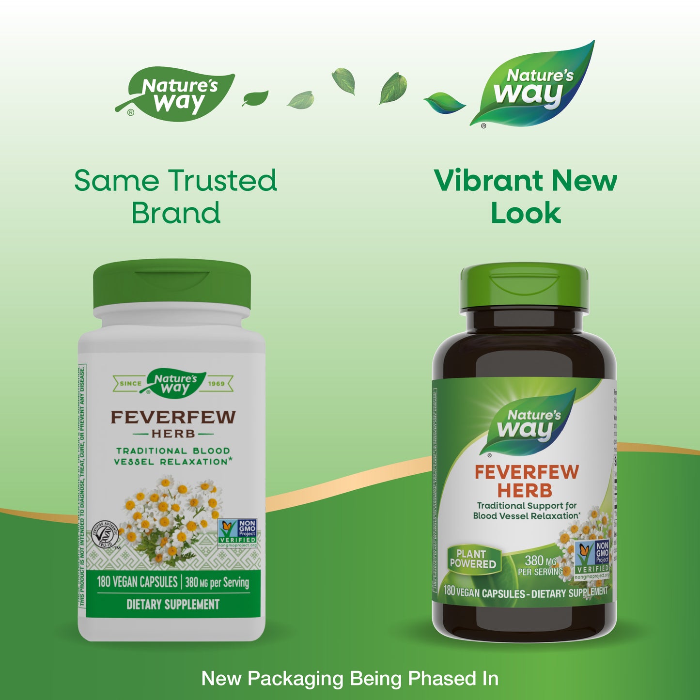 <{%MAIN1_12808%}>Nature's Way® | Feverfew Herb - package updates old to new