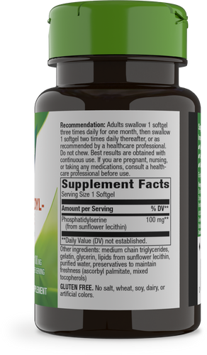 Nature's Way® | Phosphatidylserine - right side of pack Sku:45161