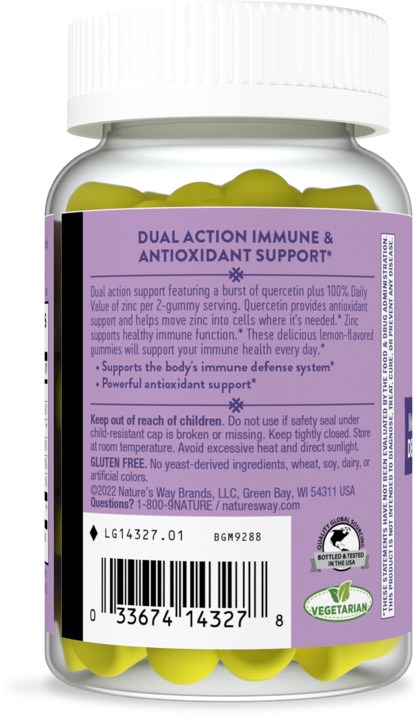 <{%MAIN11_14327%}>Nature's Way® | Quercetin Gummies with Zinc - left side of pack