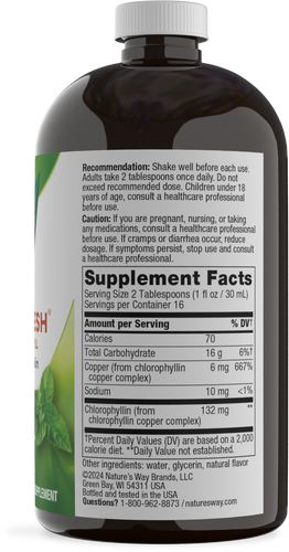 Nature's Way® | Chlorofresh Liquid Chlorophyll - right side of pack Sku:3501