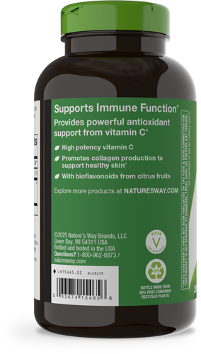 Nature's Way® | Vitamin C with Bioflavonoids Extra Strength - left side of pack Sku:15465