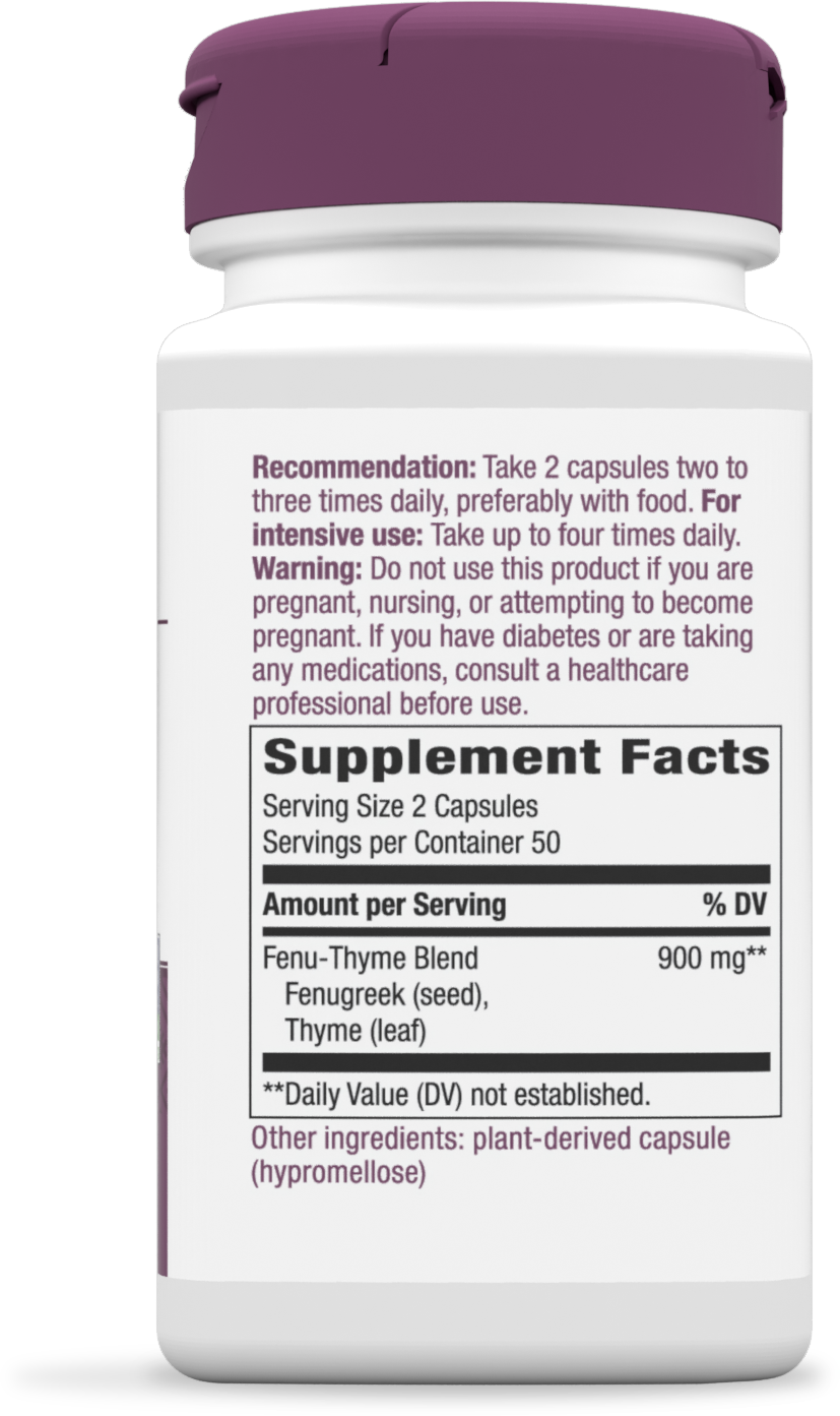 <{%MAIN1_350%}>Nature's Way® | Fenu-Thyme Premium Blend - right side of pack