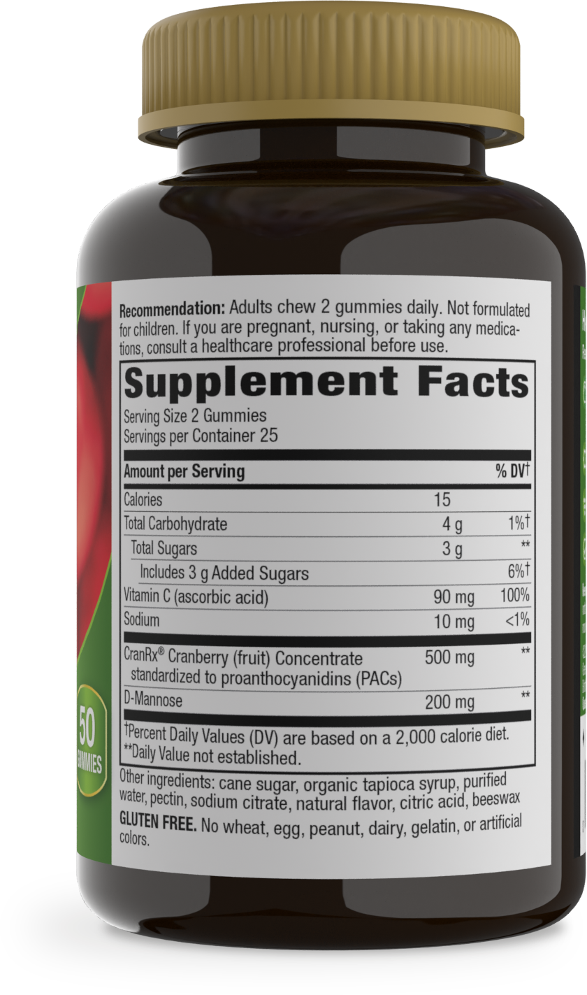 <{%MAIN2_10624%}>Nature's Way® | CranRx Gummies - right side of pack