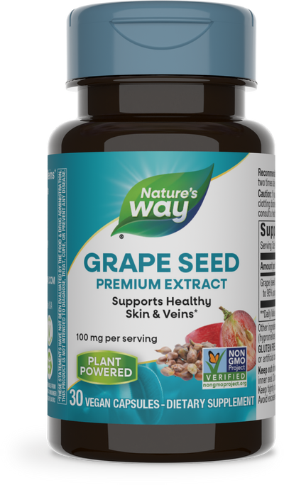 <{%PRIMARY_14320%}>Nature's Way® | Grape Seed Premium Extract, 30 capsules