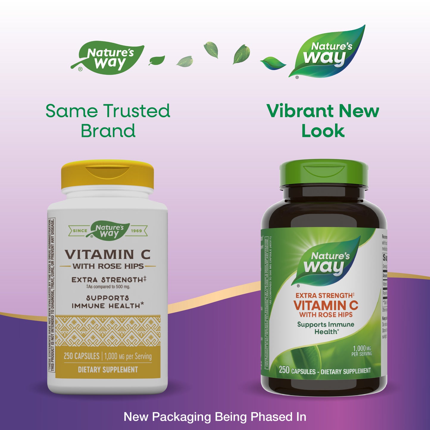 <{%MAIN1_40313%}>Nature's Way® | Vitamin C with Rose Hips Extra Strength - package updates old to new