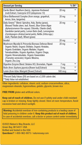 Nature's Way® | Alive! Adult Ultra Multivitamin - back of pack Sku:15679