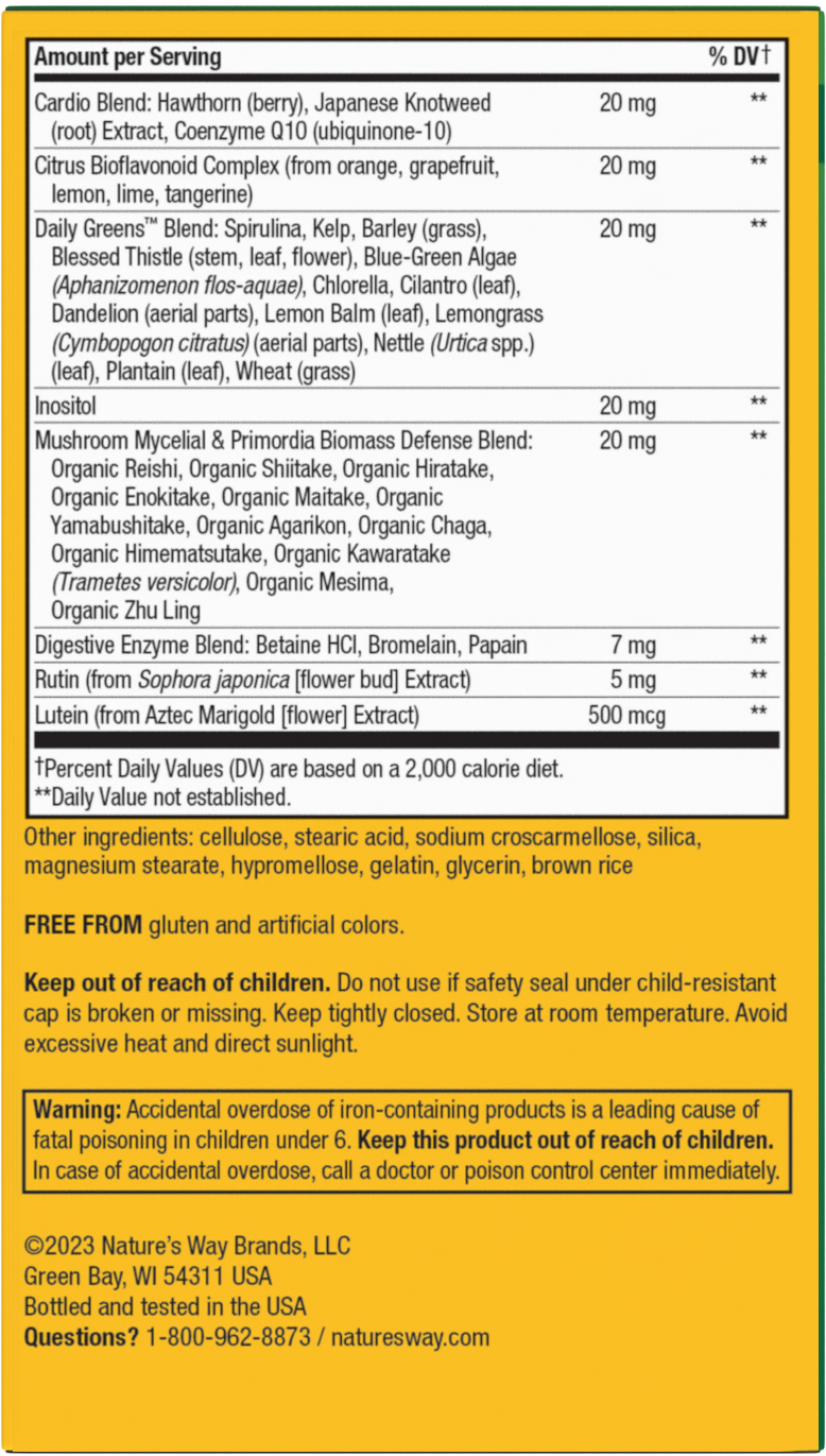 <{%MAIN3_15679%}>Nature's Way® | Alive! Adult Ultra Multivitamin - back of pack