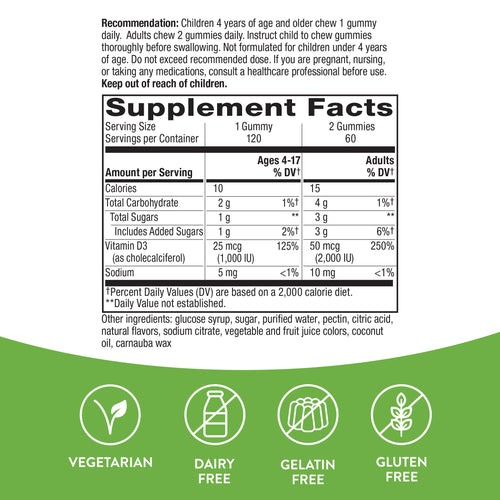 Nature's Way® | Vitamin D3 Gummies Sku:13608