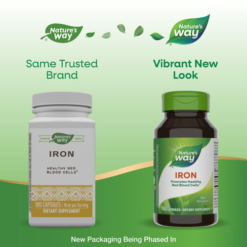 Nature's Way® | Iron - package updates old to new Sku:41041