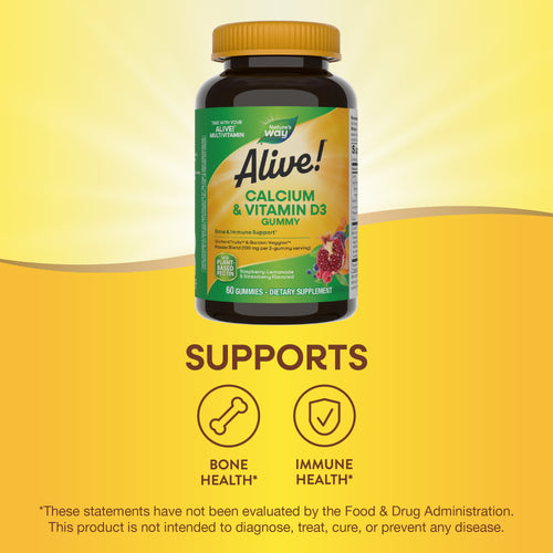 Nature's Way® | Alive! Calcium & Vitamin D3 Gummies Sku:10255