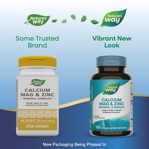 Nature's Way® | Calcium-Magnesium-Zinc - package updates old to new Sku:41410