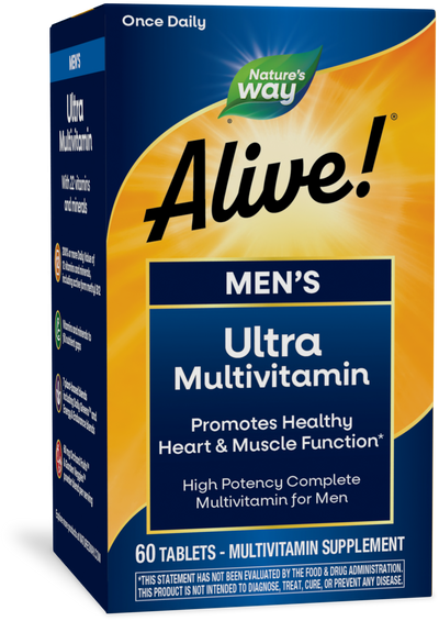 <{%PRIMARY_15685%}>Nature's Way® | Alive! Men's Ultra Multivitamin, 60 tablets