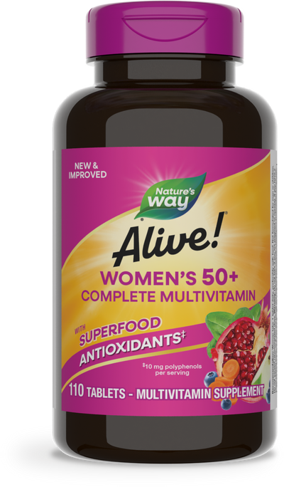 <{%PRIMARY_13901%}>Nature's Way® | Alive! Women's 50+ Complete Multivitamin, 110 tablets