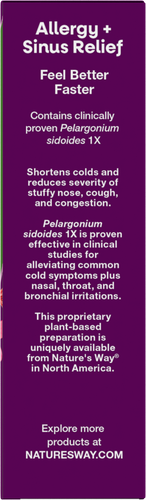 Nature's Way® | Umcka Allergy+Sinus Chewables - right side of pack Sku:12194