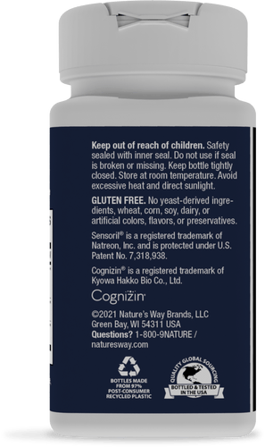 Nature's Way® | Clear Thinking - back of pack Sku:13690