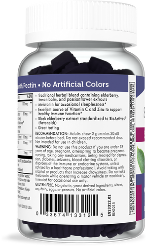 Nature's Way® | Sambucus Sleep + Immune Gummies* - left side of pack Sku:13312