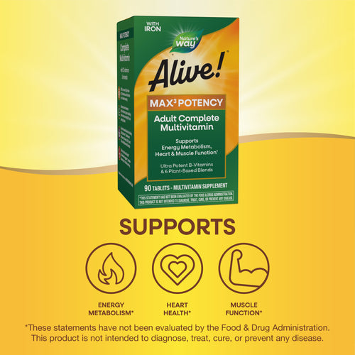Nature's Way® | Alive! Max3 Potency Adult Complete Multivitamin Sku:14927