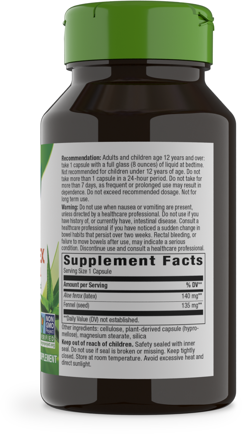 <{%MAIN2_10150%}>Nature's Way® | Aloe Latex With Fennel - right side of pack
