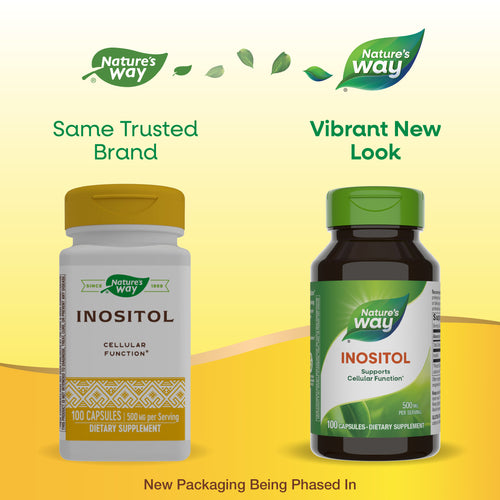 Nature's Way® | Inositol - package updates old to new Sku:40461