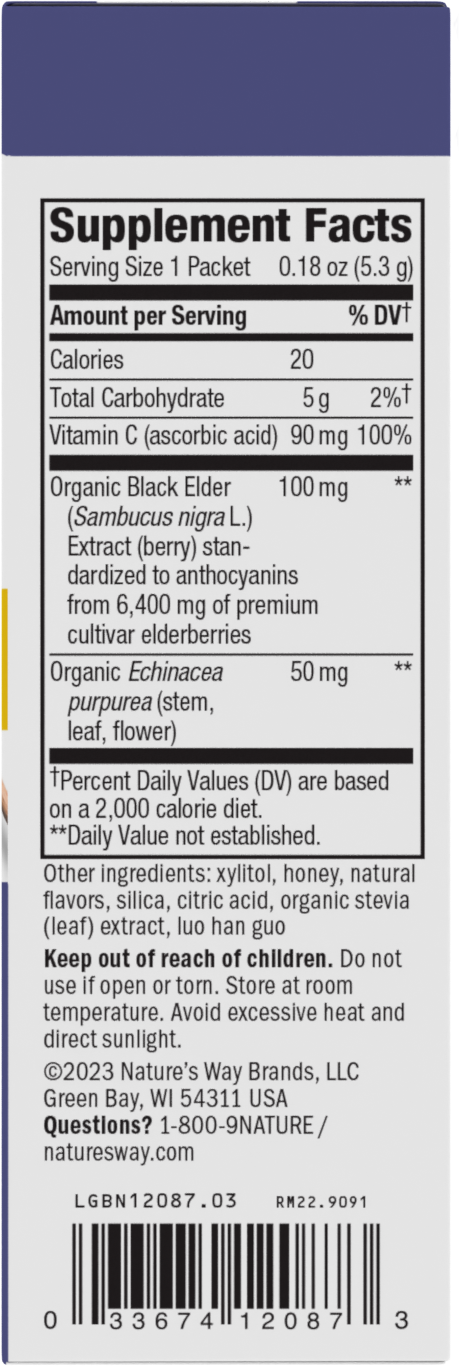 <{%MAIN1_12087%}>Nature's Way® | Sambucus Hot Drink - right side of pack