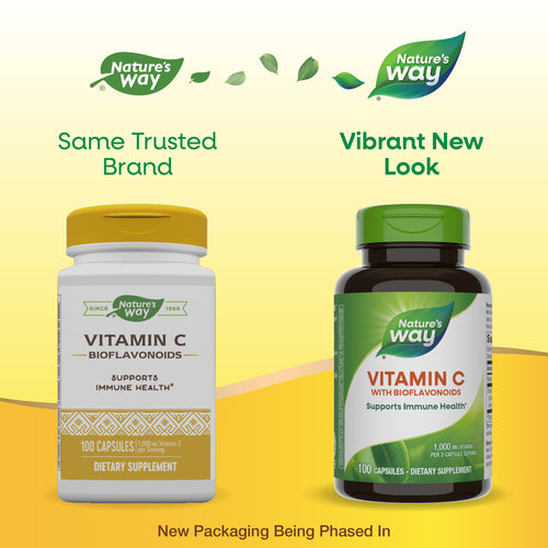 Nature's Way® | Vitamin C with Bioflavonoids - package updates old to new Sku:40330