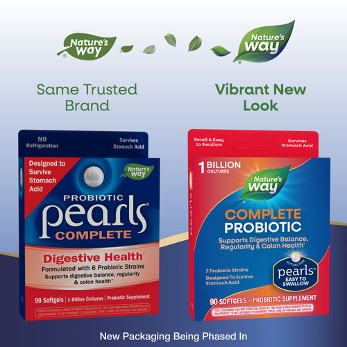 Nature's Way® | Probiotic Pearls Complete - package updates old to new Sku:04369