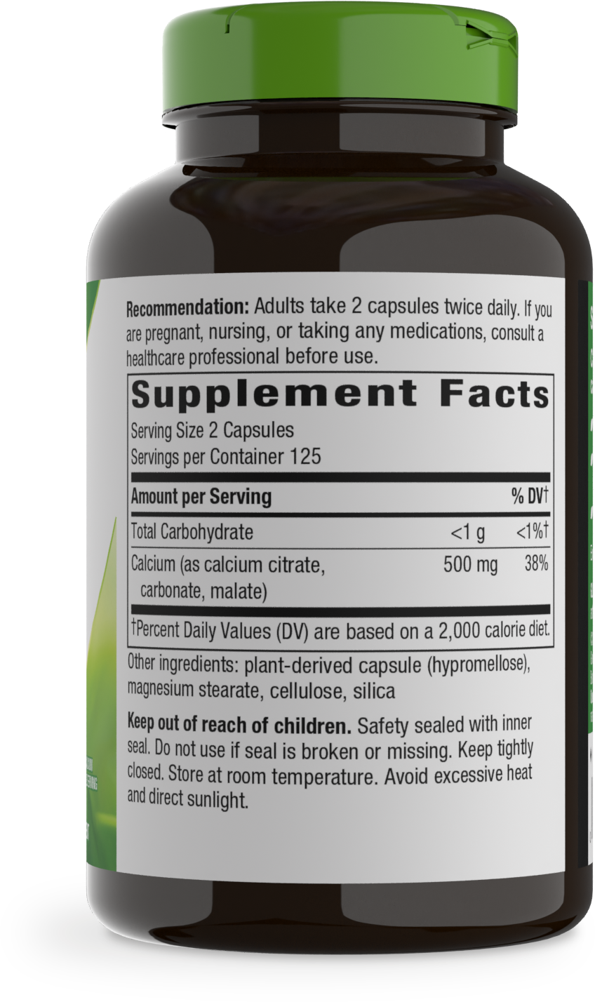 <{%MAIN2_41011%}>Nature's Way® | Calcium Citrate Carbonate & Malate - right side of pack