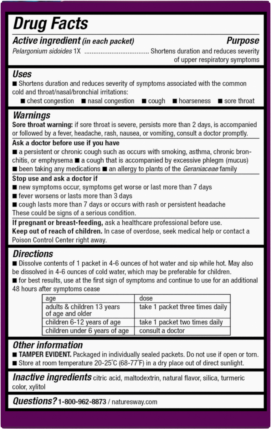 <{%MAIN2_15146%}>Nature's Way® | Umcka Cold Relief Hot Drink - back of pack