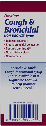 Nature's Way® | Boericke & Tafel Cough & Bronchial Syrup - left side of pack Sku:21900294