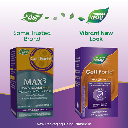 Nature's Way® | Cell Forté MAX3 - package updates old to new Sku:05812
