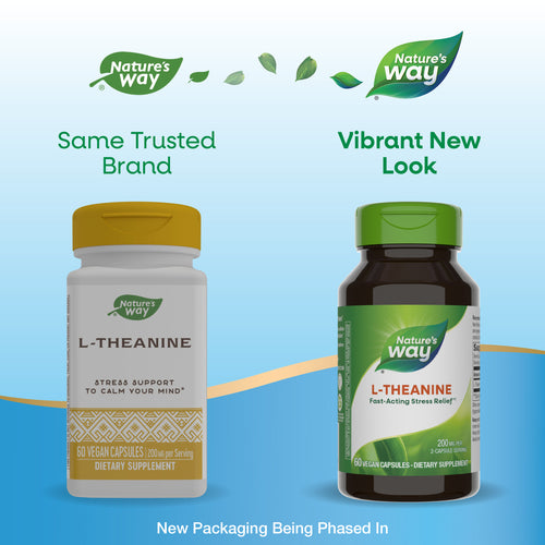Nature's Way® | L-Theanine - package updates old to new Sku:09556