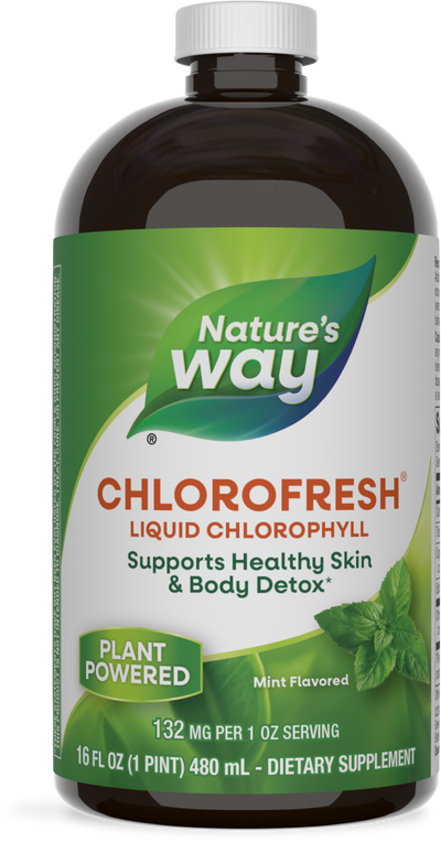 <{%PRIMARY_3501%}>Nature's Way® | Chlorofresh Liquid Chlorophyll, 16 fl oz (480 ml), Mint