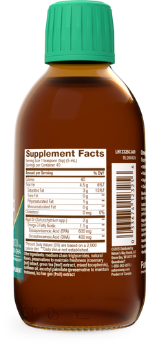 Nature's Way® | Algal Oil Omega-3 - right side of pack Sku:12325C
