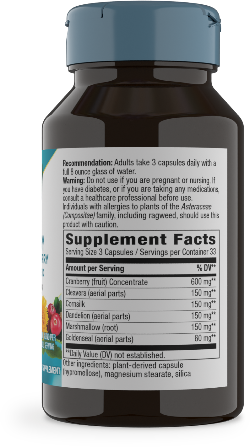 <{%MAIN2_79320%}>Nature's Way® | Urinary with Cranberry Premium Blend - right side of pack