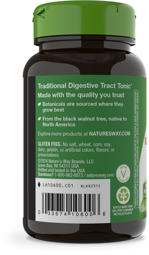 Nature's Way® | Black Walnut Hulls - left side of pack Sku:10600