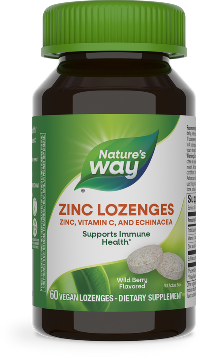 <{%PRIMARY_41092%}>Nature's Way® | Zinc Lozenges, 60 lozenges, Wild Berry