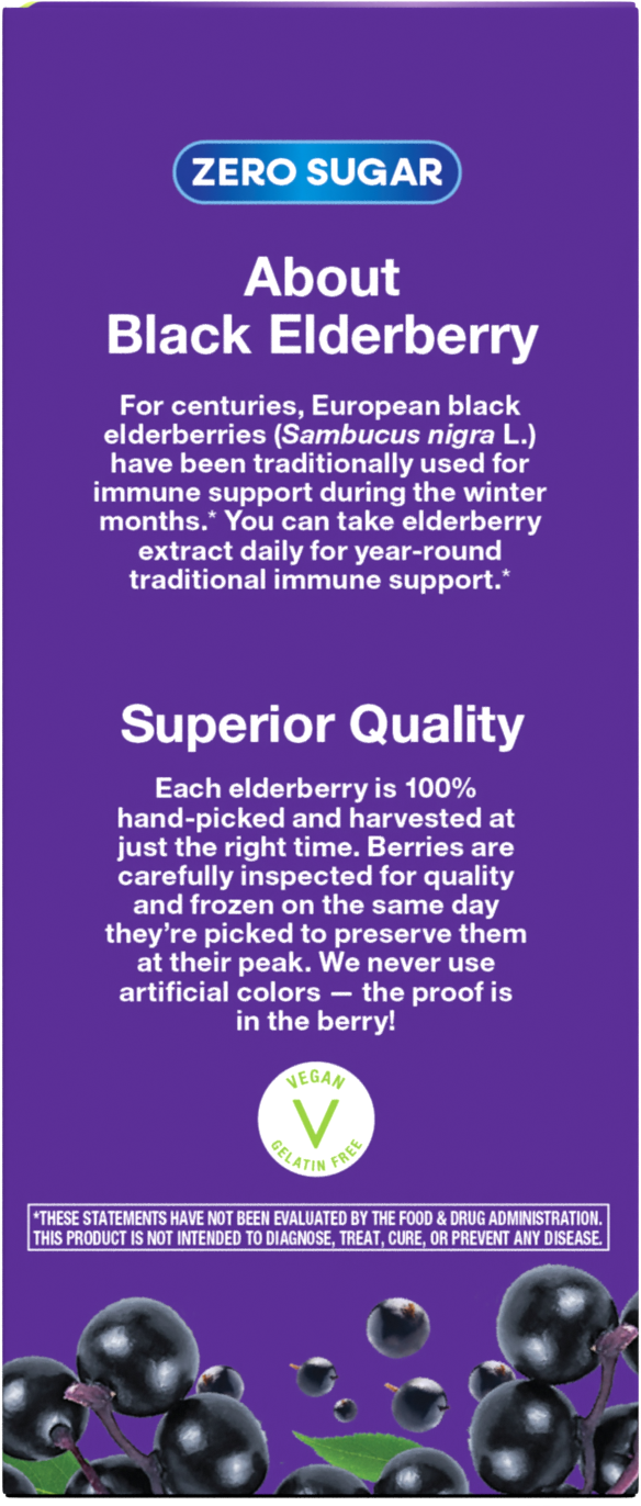 <{%MAIN3_6971%}>Nature's Way® | Sambucus Zero Sugar Traditional Immune Syrup - back of pack