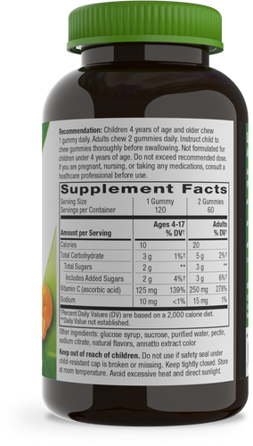 Nature's Way® | Vitamin C Gummies - right side of pack Sku:13607