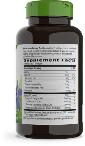 Nature's Way® | Borage Oil - right side of pack Sku:15413