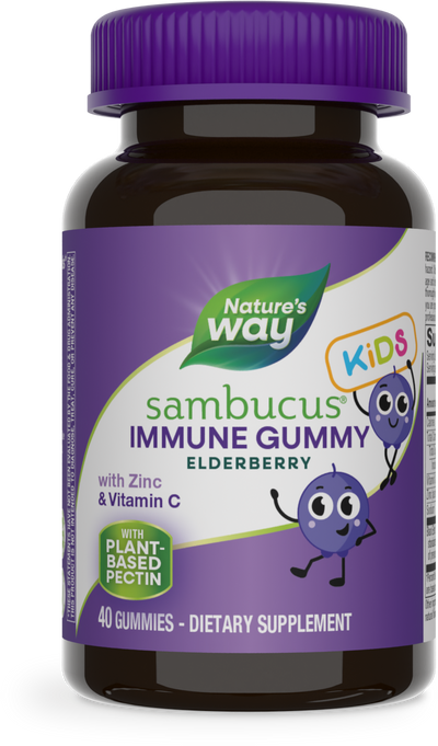 <{%MAIN2_12346%}>Nature's Way® | Sambucus Kids Immune Gummies, 40 gummies, Elderberry