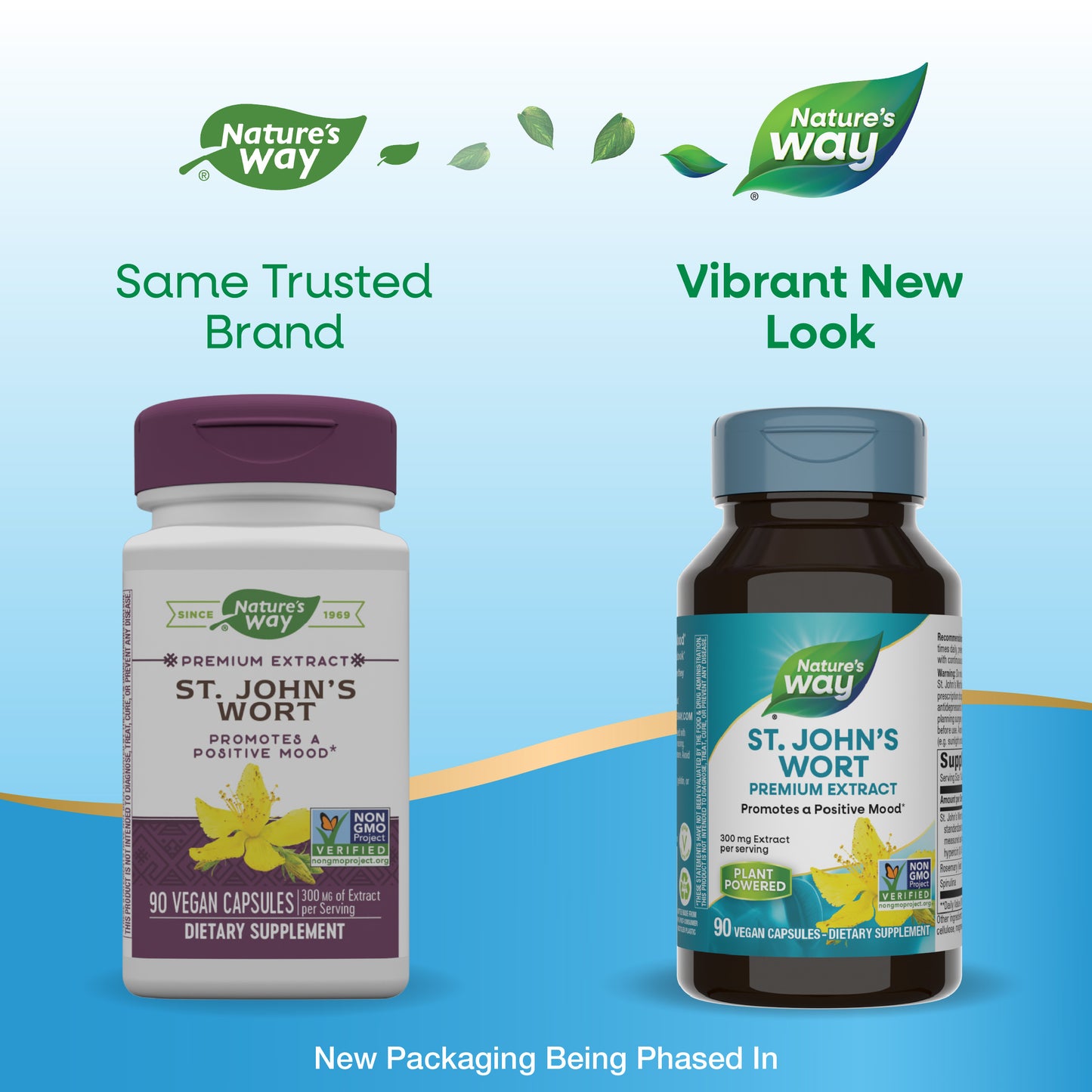<{%MAIN1_63000%}>Nature's Way® | St. John's Wort Premium Extract - package updates old to new