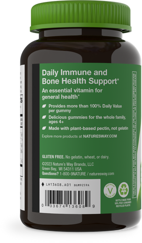 Nature's Way® | Vitamin D3 Gummies - left side of pack Sku:13608