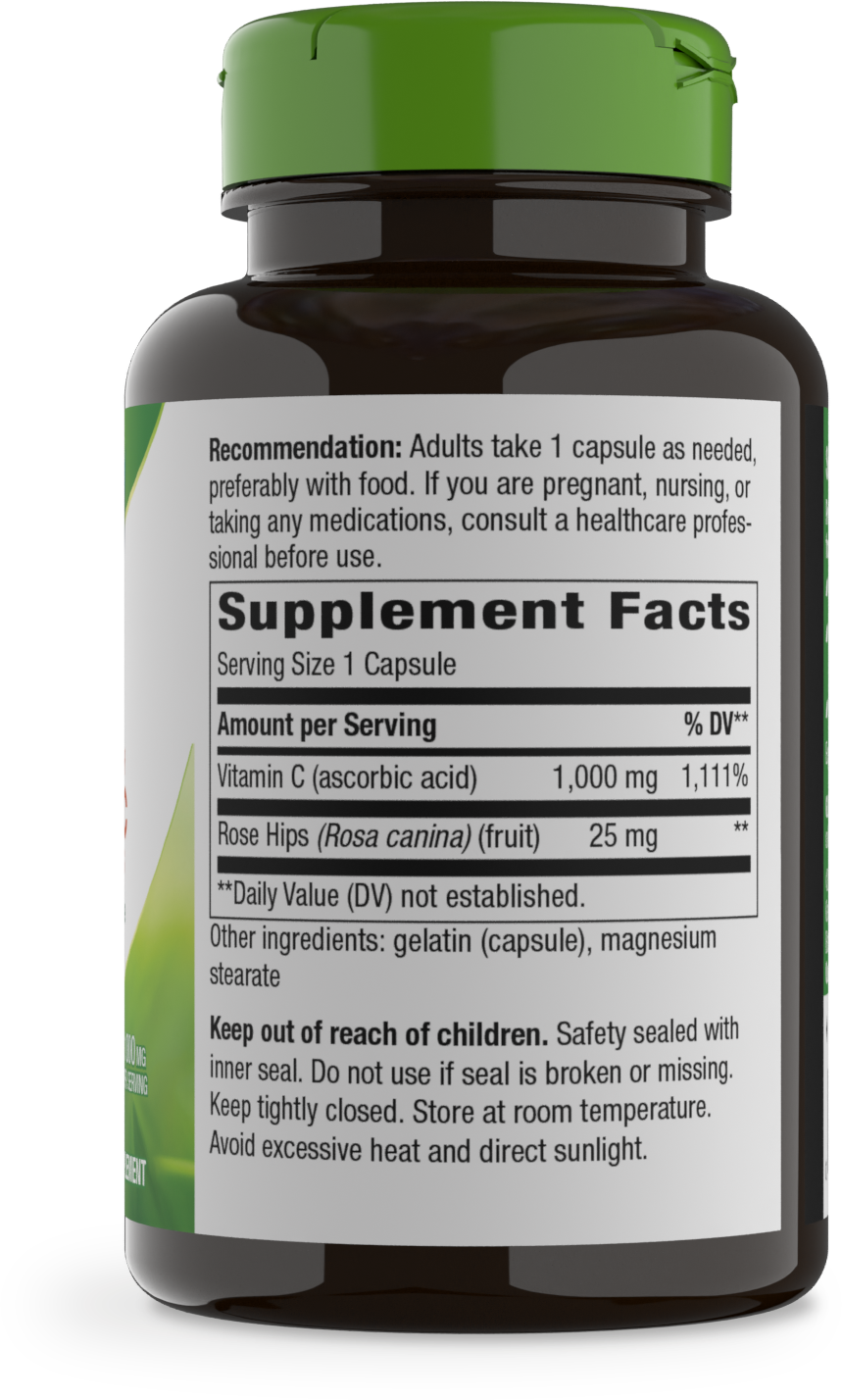 <{%MAIN9_40312%}>Nature's Way® | Vitamin C with Rose Hips Extra Strength - right side of pack
