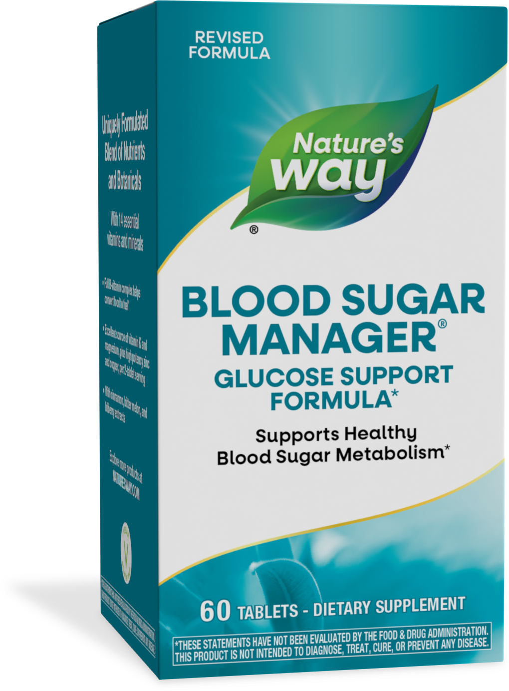 <{%PRIMARY_04906%}>Nature's Way® | Blood Sugar Manager Tablets, 60 tablets