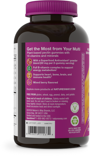 Nature's Way® | Alive! Women's 50+ Gummy Multivitamin - left side of pack Sku:11537