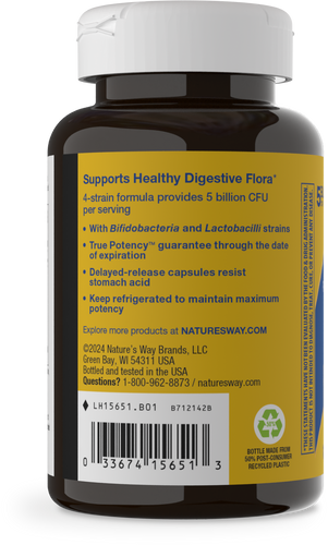 Nature's Way® | Primadophilus Bifidus Probiotic - left side of pack Sku:15651
