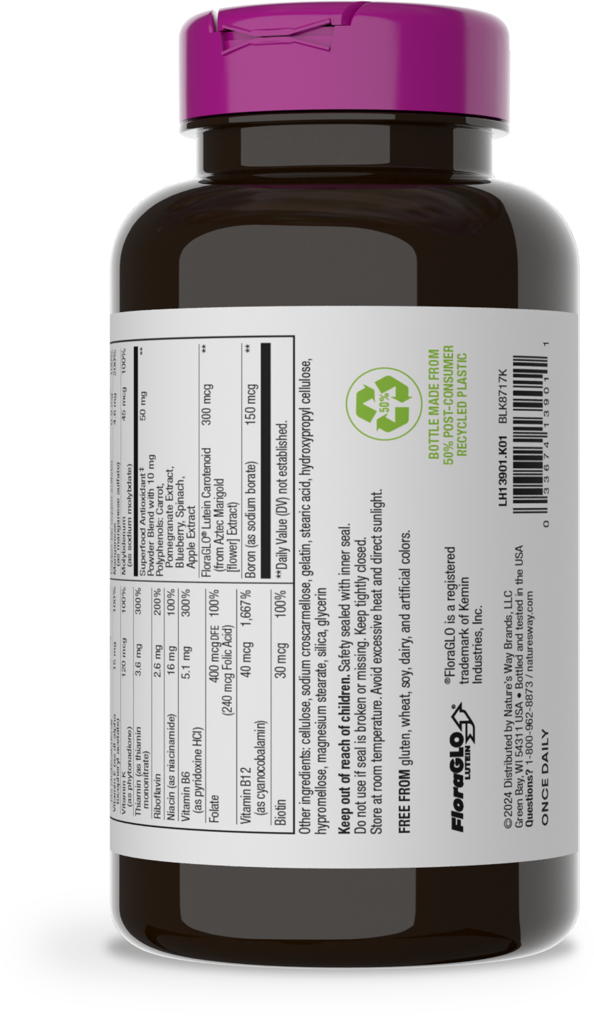 <{%MAIN3_13901%}>Nature's Way® | Alive! Women's 50+ Complete Multivitamin - left side of pack