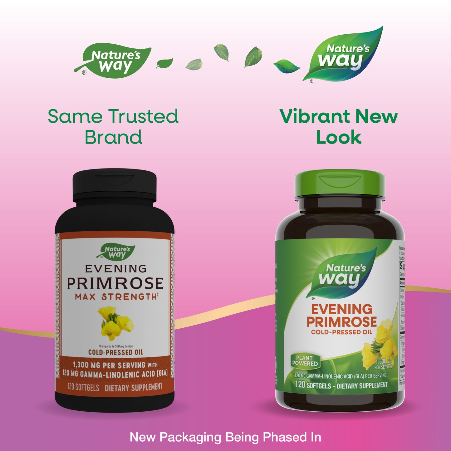 <{%MAIN8_15419%}>Nature's Way® | Evening Primrose Cold-Pressed Oil - package updates old to new