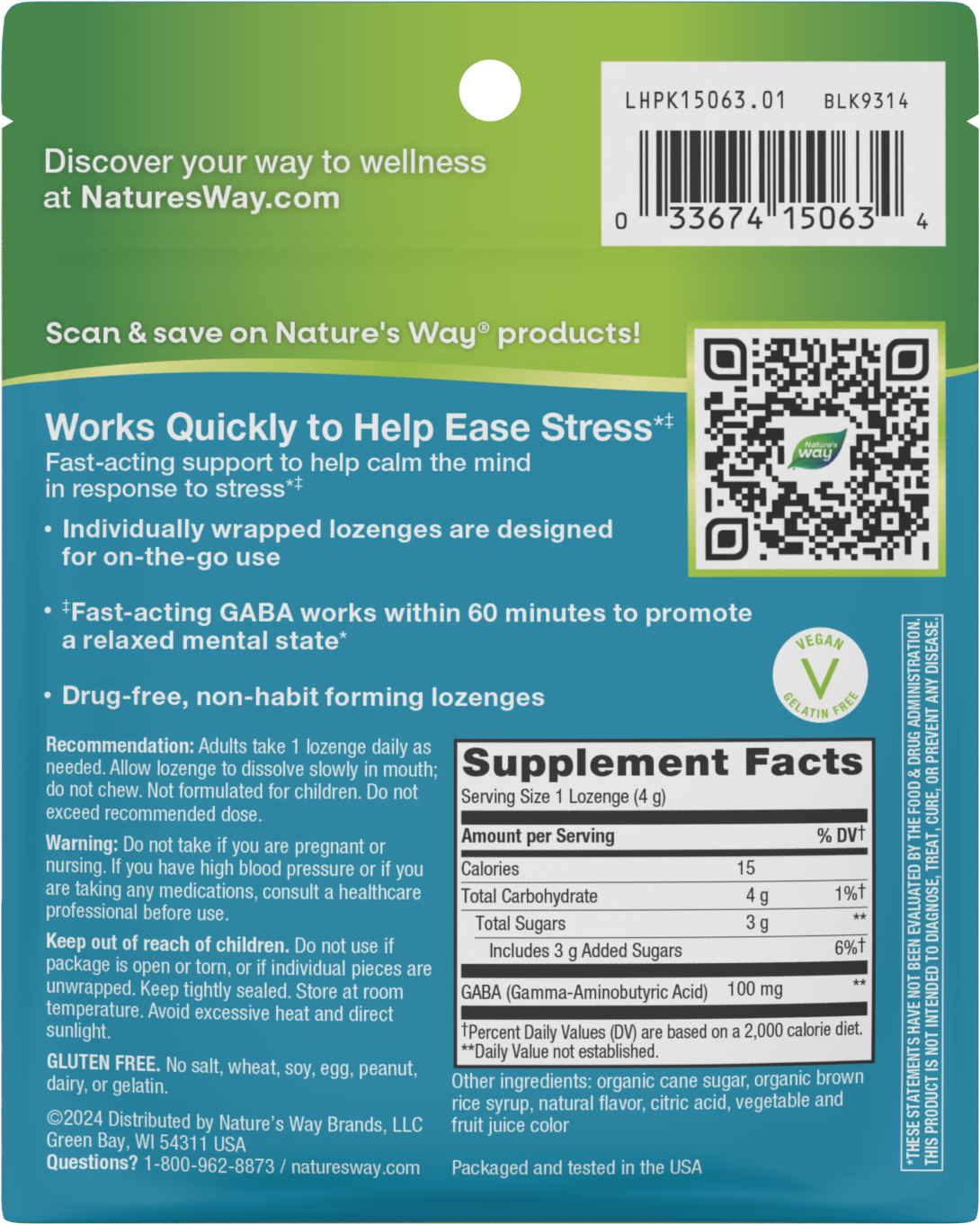 <{%MAIN1_15063%}>Nature's Way® | Calm Drops Lozenges On the Go - back of pack
