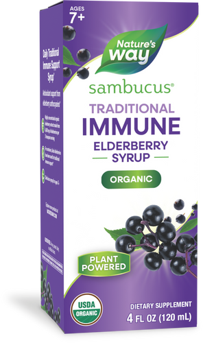 Nature's Way® | Sambucus Traditional Immune Elderberry Syrup, 4 fl oz (120 ml), Berry Sku:15796